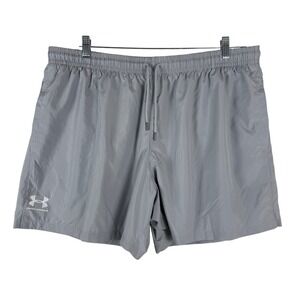 Under Armour UA Mens Loose Fit Volley Shorts Gray XL Training 1377191 NEW